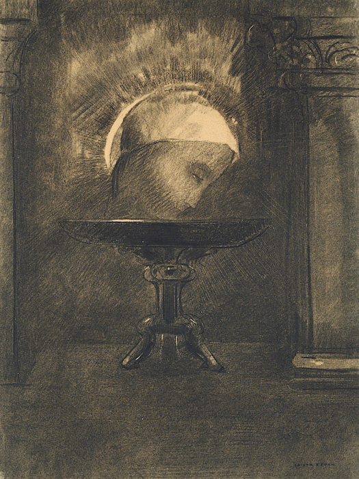 Head Wearing a Phrygian Cap, on a Salver by Odilon Redon Head Wearing a Phrygian Cap, on a Salver by Odilon Redon